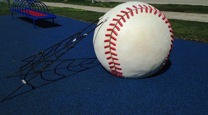 Custom GFRC Baseball Climber at Menard Park in Chicago Ridge, IL