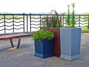 DuMor Square and Rectangular Steel Planters