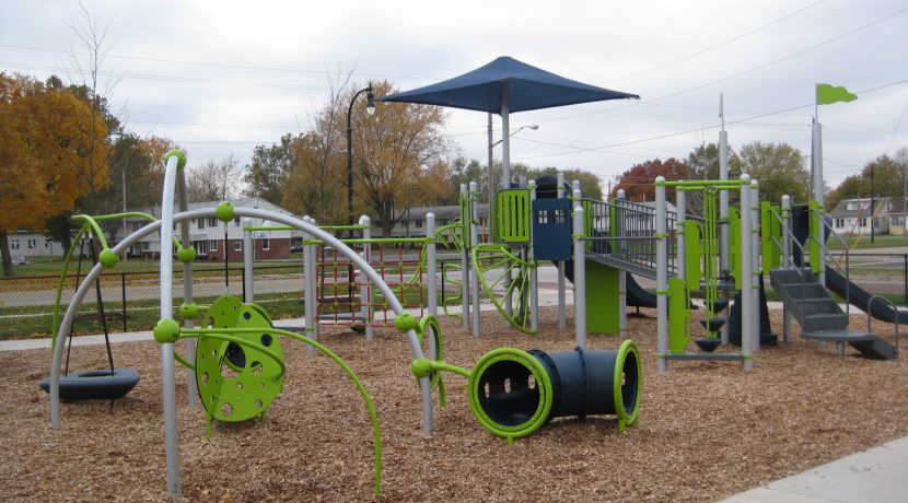 Playground with Engineered Wood Fiber Surfacing