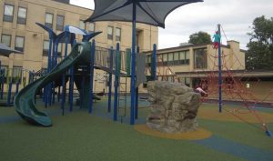 Play Structure with Poured-in-Place Surfacing