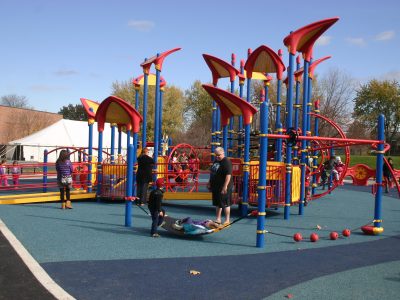 Play Structure with Poured-in-Place Surfacing