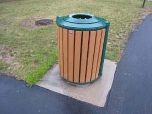 Steel and Recycled Plastic Litter Receptacle