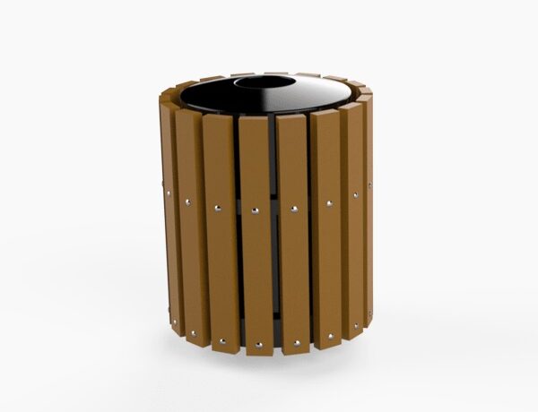 Receptacle with Recycled Plastic Planks