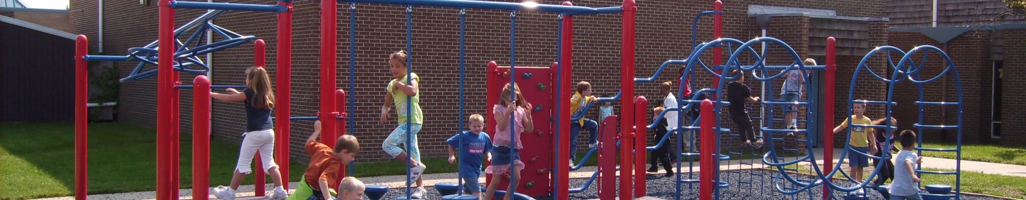 Play Structure with Rubber Mulch Play Surfacing