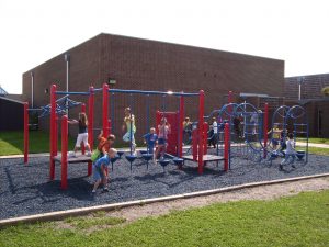 Play Structure with Rubber Mulch Play Surfacing