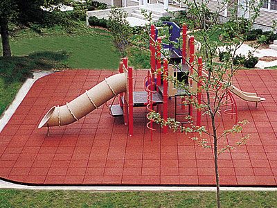 Play Structure with Rubber Tiles Surfacing