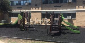TuffTimbers Edging for Rubber Mulch Playground Surfacing