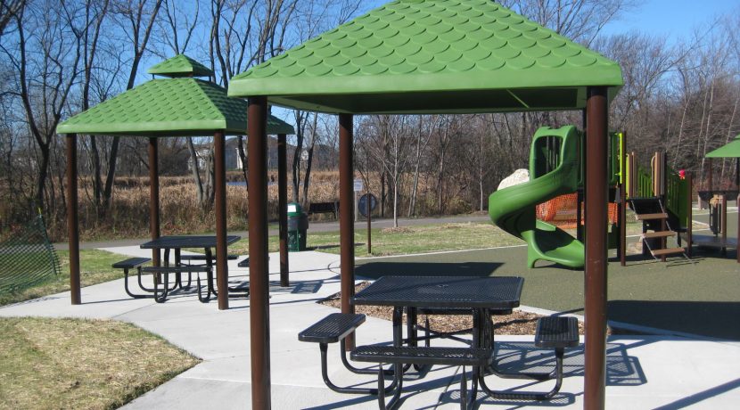 Site Furniture at Silverwood Glen Park in Winfield, IL