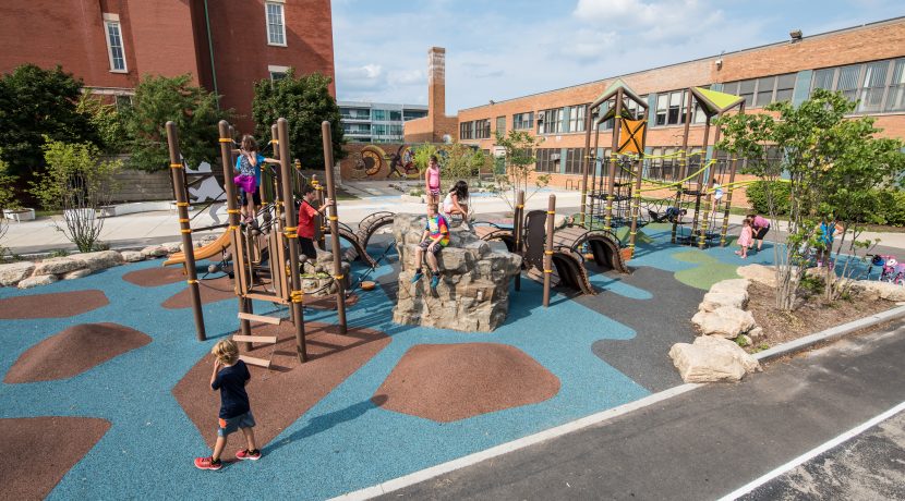 Playground at LaSalle II Magnet School in Chicago, IL