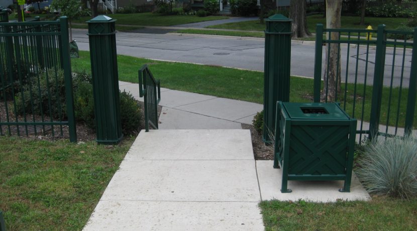 DuMor Litter Receptacle at Washington Park in Downers Grove, IL