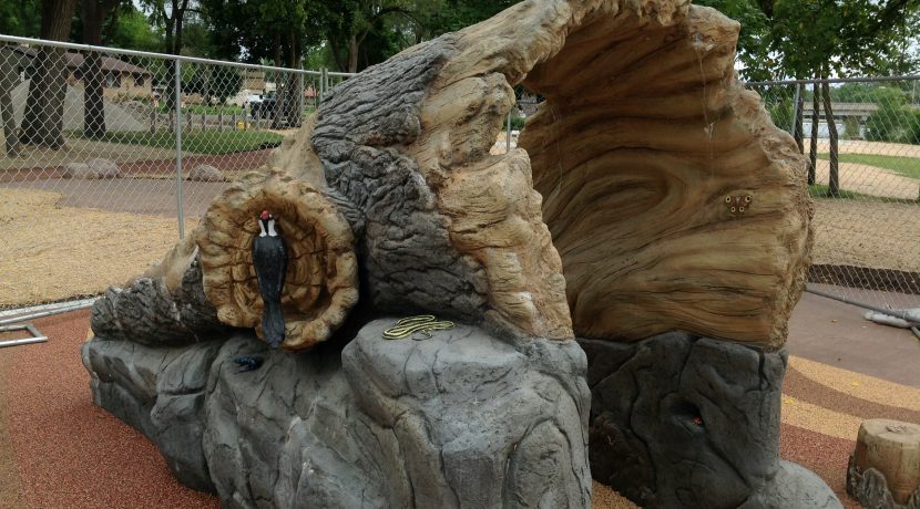 Custom GFRC Log at SEBA Park in South Elgin, IL