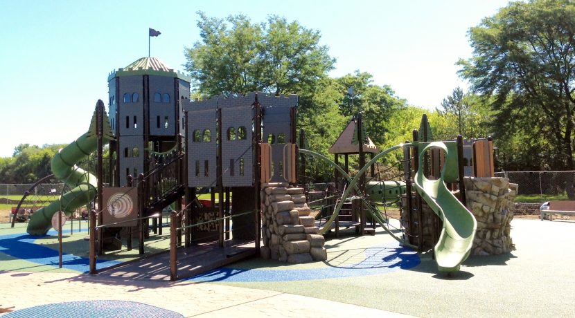 Deerpath Park Castle-Themed Playground in Vernon Hills, IL