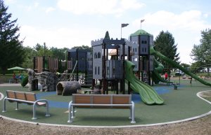 Deerpath Park Castle-Themed Playground in Vernon Hills, IL