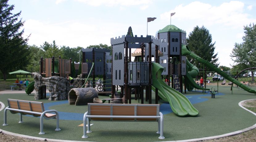 Deerpath Park Castle-Themed Playground in Vernon Hills, IL