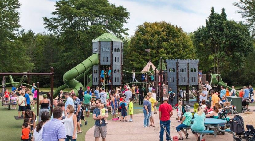 Deerpath Park Castle-Themed Playground in Vernon Hills, IL