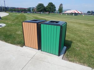 DuMor Litter Receptacles at Heritage Park in Wheeling, IL