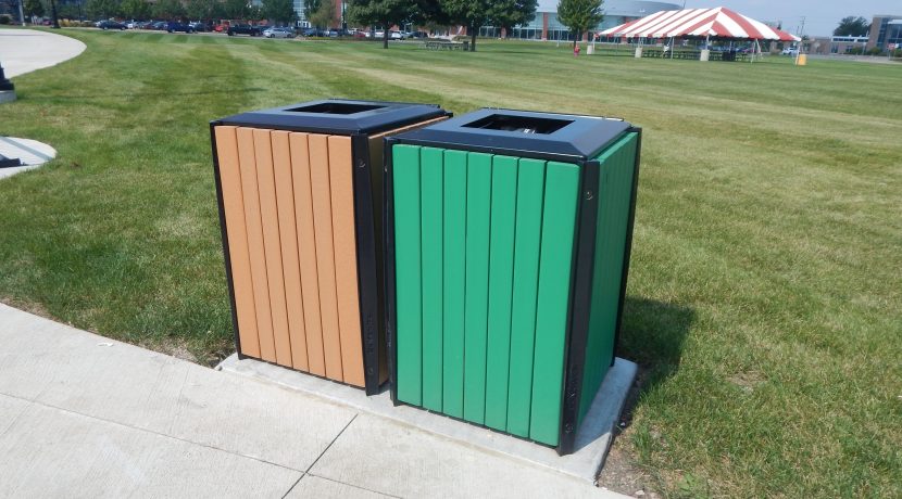 DuMor Litter Receptacles at Heritage Park in Wheeling, IL