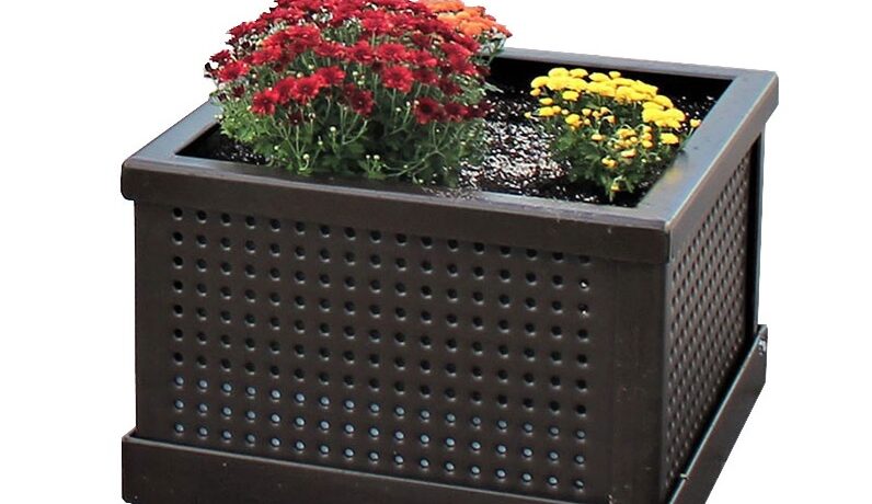 Square Plastisol-Coated Planter